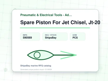 Spare Piston For Jet Chisel, Jt-20 - Pneumatic & Electrical Tools - Additional Items - IMPA 590569 - UOM PCS