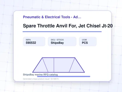 Spare Throttle Anvil For, Jet Chisel Jt-20 - Pneumatic & Electrical Tools - Additional Items - IMPA 590532 - UOM PCS