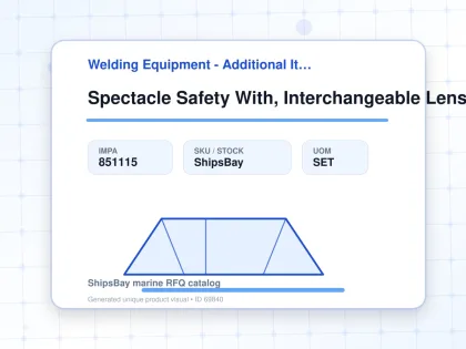 Spectacle Safety With, Interchangeable Lenses - Welding Equipment - Additional Items - IMPA 851115 - UOM SET