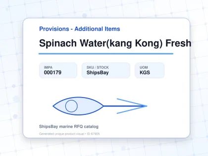 Spinach Water(kang Kong) Fresh - Provisions - Additional Items - IMPA 000179 - UOM KGS