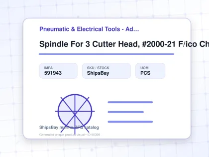 Spindle For 3 Cutter Head, #2000-21 F/ico Chipping Hammer - Pneumatic & Electrical Tools - Additional Items - IMPA 591943 - UOM PCS