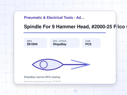 Spindle For 9 Hammer Head, #2000-25 F/ico Chipping Hammer - Pneumatic & Electrical Tools - Additional Items - IMPA 591944 - UOM PCS