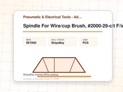 Spindle For Wire/cup Brush, #2000-29-c/t F/ico Chip Hammer - Pneumatic & Electrical Tools - Additional Items - IMPA 591942 - UOM PCS