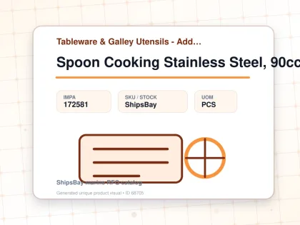 Spoon Cooking Stainless Steel, 90cc - Tableware & Galley Utensils - Additional Items - IMPA 172581 - UOM PCS