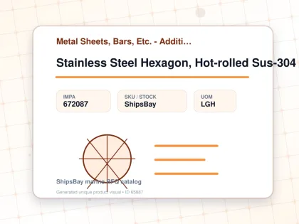 Stainless Steel Hexagon, Hot-rolled Sus-304 21mm 3mtr - Metal Sheets, Bars, Etc. - Additional Items - IMPA 672087 - UOM LGH