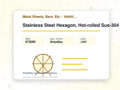 Stainless Steel Hexagon, Hot-rolled Sus-304 26mm 3mtr - Metal Sheets, Bars, Etc. - Additional Items - IMPA 672089 - UOM LGH
