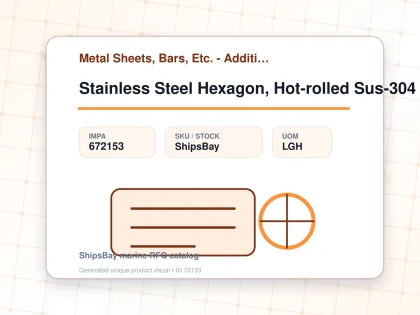 Stainless Steel Hexagon, Hot-rolled Sus-304 32mm 12feet - Metal Sheets, Bars, Etc. - Additional Items - IMPA 672153 - UOM LGH