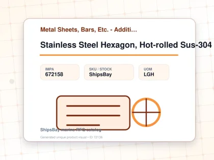 Stainless Steel Hexagon, Hot-rolled Sus-304 50mm 12feet - Metal Sheets, Bars, Etc. - Additional Items - IMPA 672158 - UOM LGH