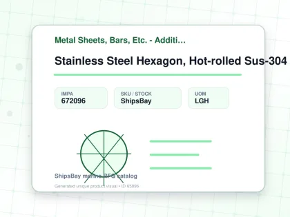 Stainless Steel Hexagon, Hot-rolled Sus-304 50mm 3mtr - Metal Sheets, Bars, Etc. - Additional Items - IMPA 672096 - UOM LGH