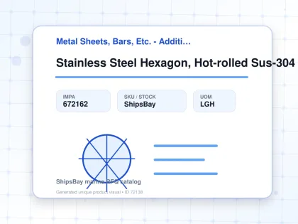 Stainless Steel Hexagon, Hot-rolled Sus-304 67mm 12feet - Metal Sheets, Bars, Etc. - Additional Items - IMPA 672162 - UOM LGH