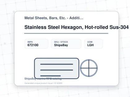 Stainless Steel Hexagon, Hot-rolled Sus-304 67mm 3mtr - Metal Sheets, Bars, Etc. - Additional Items - IMPA 672100 - UOM LGH