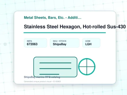 Stainless Steel Hexagon, Hot-rolled Sus-430 12mm 12feet - Metal Sheets, Bars, Etc. - Additional Items - IMPA 672063 - UOM LGH