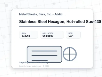 Stainless Steel Hexagon, Hot-rolled Sus-430 17mm 12feet - Metal Sheets, Bars, Etc. - Additional Items - IMPA 672065 - UOM LGH