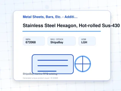 Stainless Steel Hexagon, Hot-rolled Sus-430 23mm 12feet - Metal Sheets, Bars, Etc. - Additional Items - IMPA 672068 - UOM LGH