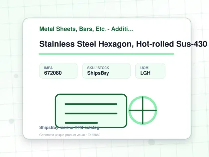 Stainless Steel Hexagon, Hot-rolled Sus-430 67mm 12feet - Metal Sheets, Bars, Etc. - Additional Items - IMPA 672080 - UOM LGH