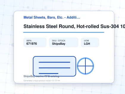 Stainless Steel Round, Hot-rolled Sus-304 10mm 12feet - Metal Sheets, Bars, Etc. - Additional Items - IMPA 671976 - UOM LGH