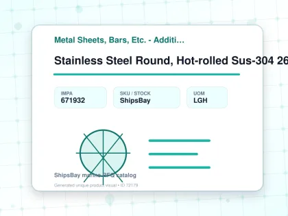 Stainless Steel Round, Hot-rolled Sus-304 26mm 3mtr - Metal Sheets, Bars, Etc. - Additional Items - IMPA 671932 - UOM LGH