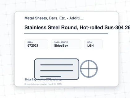 Stainless Steel Round, Hot-rolled Sus-304 26mm 6mtr - Metal Sheets, Bars, Etc. - Additional Items - IMPA 672021 - UOM LGH