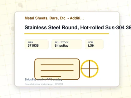 Stainless Steel Round, Hot-rolled Sus-304 38mm 3mtr - Metal Sheets, Bars, Etc. - Additional Items - IMPA 671938 - UOM LGH