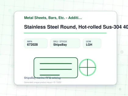 Stainless Steel Round, Hot-rolled Sus-304 40mm 6mtr - Metal Sheets, Bars, Etc. - Additional Items - IMPA 672028 - UOM LGH