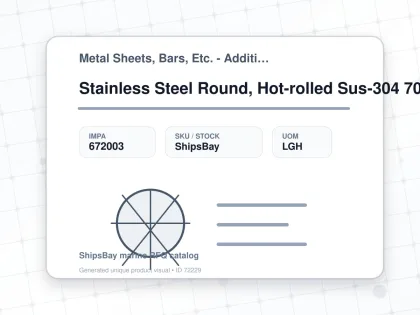 Stainless Steel Round, Hot-rolled Sus-304 70mm 12feet - Metal Sheets, Bars, Etc. - Additional Items - IMPA 672003 - UOM LGH