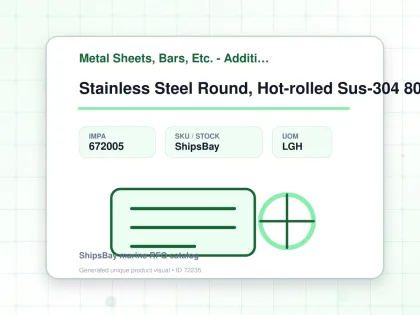 Stainless Steel Round, Hot-rolled Sus-304 80mm 12feet - Metal Sheets, Bars, Etc. - Additional Items - IMPA 672005 - UOM LGH