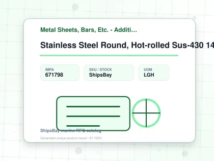 Stainless Steel Round, Hot-rolled Sus-430 14mm 12feet - Metal Sheets, Bars, Etc. - Additional Items - IMPA 671798 - UOM LGH