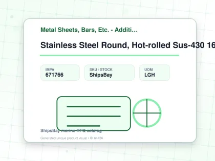 Stainless Steel Round, Hot-rolled Sus-430 16mm 3mtr - Metal Sheets, Bars, Etc. - Additional Items - IMPA 671766 - UOM LGH