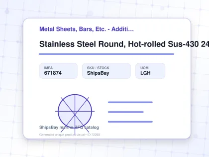 Stainless Steel Round, Hot-rolled Sus-430 24mm 6mtr - Metal Sheets, Bars, Etc. - Additional Items - IMPA 671874 - UOM LGH