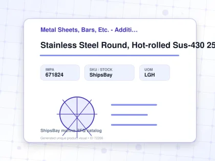 Stainless Steel Round, Hot-rolled Sus-430 25mm 12feet - Metal Sheets, Bars, Etc. - Additional Items - IMPA 671824 - UOM LGH