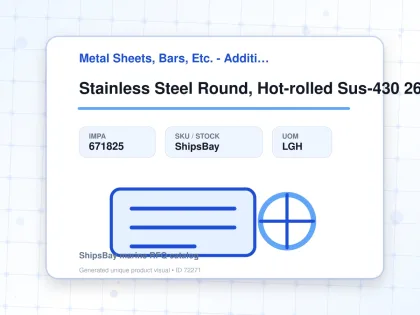 Stainless Steel Round, Hot-rolled Sus-430 26mm 12feet - Metal Sheets, Bars, Etc. - Additional Items - IMPA 671825 - UOM LGH