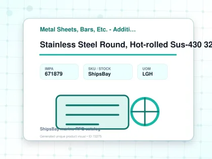 Stainless Steel Round, Hot-rolled Sus-430 32mm 6mtr - Metal Sheets, Bars, Etc. - Additional Items - IMPA 671879 - UOM LGH