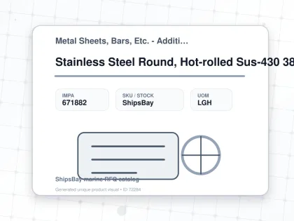 Stainless Steel Round, Hot-rolled Sus-430 38mm 6mtr - Metal Sheets, Bars, Etc. - Additional Items - IMPA 671882 - UOM LGH