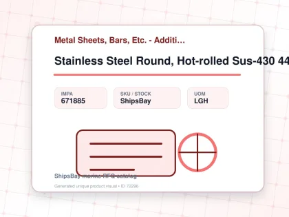 Stainless Steel Round, Hot-rolled Sus-430 44mm 6mtr - Metal Sheets, Bars, Etc. - Additional Items - IMPA 671885 - UOM LGH