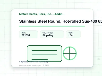 Stainless Steel Round, Hot-rolled Sus-430 65mm 6mtr - Metal Sheets, Bars, Etc. - Additional Items - IMPA 671891 - UOM LGH
