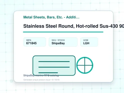 Stainless Steel Round, Hot-rolled Sus-430 90mm 12feet - Metal Sheets, Bars, Etc. - Additional Items - IMPA 671845 - UOM LGH
