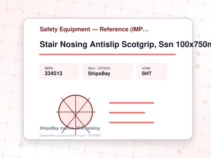 Stair Nosing Antislip Scotgrip, Ssn 100x750mm Safe Yellow Fine - Safety Equipment — Reference (IMPA) - IMPA 334513 - UOM SHT