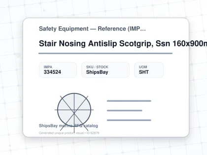 Stair Nosing Antislip Scotgrip, Ssn 160x900mm Safe Yellow Fine - Safety Equipment — Reference (IMPA) - IMPA 334524 - UOM SHT