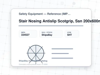 Stair Nosing Antislip Scotgrip, Ssn 200x600mm Safe Yellow Fine - Safety Equipment — Reference (IMPA) - IMPA 334527 - UOM SHT