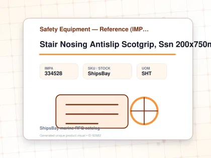 Stair Nosing Antislip Scotgrip, Ssn 200x750mm Safe Yellow Fine - Safety Equipment — Reference (IMPA) - IMPA 334528 - UOM SHT
