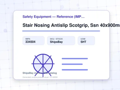 Stair Nosing Antislip Scotgrip, Ssn 40x900mm Safe Yellow Fine - Safety Equipment — Reference (IMPA) - IMPA 334504 - UOM SHT