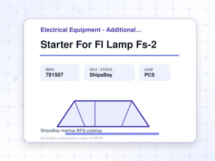 Starter For Fl Lamp Fs-2 - Electrical Equipment - Additional Items - IMPA 791507 - UOM PCS