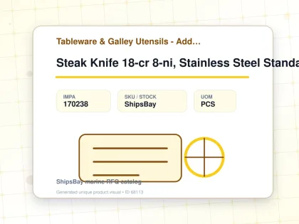 Steak Knife 18-cr 8-ni, Stainless Steel Standard Grade - Tableware & Galley Utensils - Additional Items - IMPA 170238 - UOM PCS