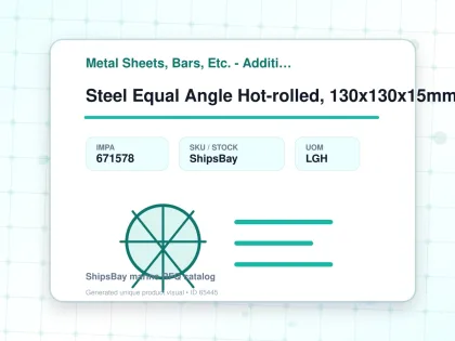 Steel Equal Angle Hot-rolled, 130x130x15mm 20feet - Metal Sheets, Bars, Etc. - Additional Items - IMPA 671578 - UOM LGH