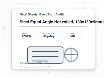Steel Equal Angle Hot-rolled, 130x130x9mm 6mtr - Metal Sheets, Bars, Etc. - Additional Items - IMPA 670808 - UOM LGH