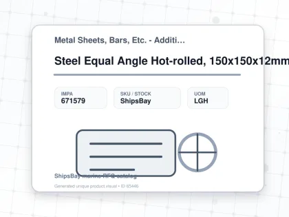 Steel Equal Angle Hot-rolled, 150x150x12mm 20feet - Metal Sheets, Bars, Etc. - Additional Items - IMPA 671579 - UOM LGH