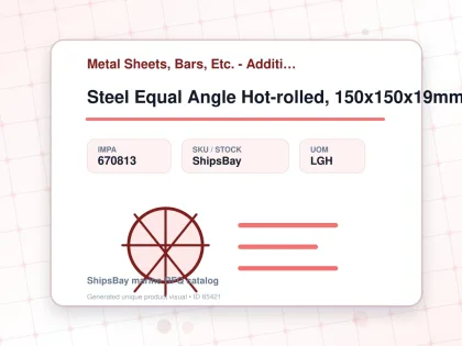 Steel Equal Angle Hot-rolled, 150x150x19mm 6mtr - Metal Sheets, Bars, Etc. - Additional Items - IMPA 670813 - UOM LGH