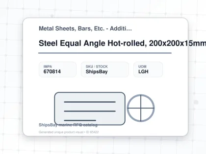 Steel Equal Angle Hot-rolled, 200x200x15mm 6mtr - Metal Sheets, Bars, Etc. - Additional Items - IMPA 670814 - UOM LGH