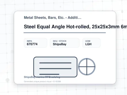 Steel Equal Angle Hot-rolled, 25x25x3mm 6mtr - Metal Sheets, Bars, Etc. - Additional Items - IMPA 670774 - UOM LGH