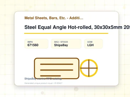 Steel Equal Angle Hot-rolled, 30x30x5mm 20feet - Metal Sheets, Bars, Etc. - Additional Items - IMPA 671560 - UOM LGH